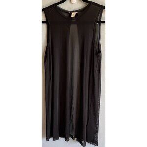Silence + Noise Womens Black Mesh Swim Cover Open Back Size XS NWOT
